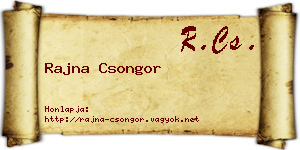 Rajna Csongor névjegykártya