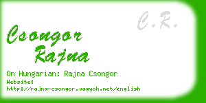 csongor rajna business card